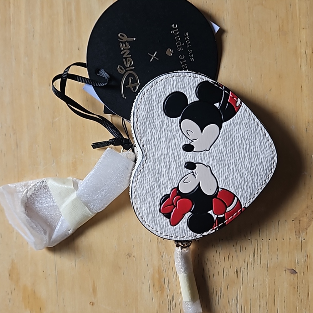 Kate Spade -for Disney Mickey & Minnie Heart-Shaped Coin Purse - Picture 11 of 11